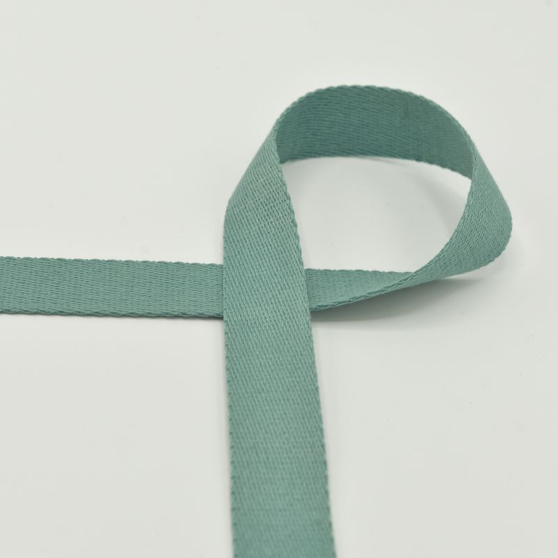 Dusty Mint - Vevd Bånd Bomull 25 mm (220)