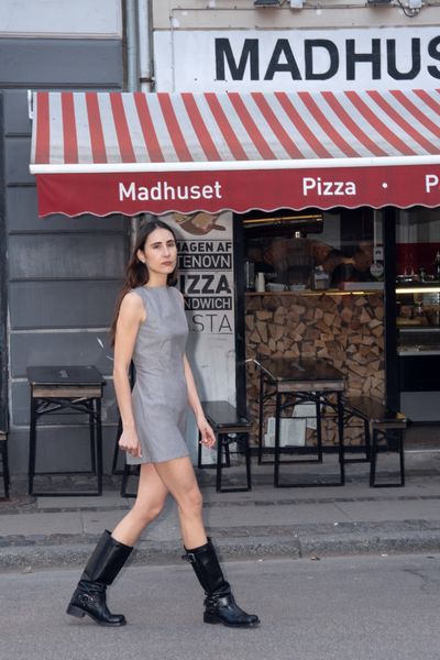 Boatneck Dress - Puff and Pencil