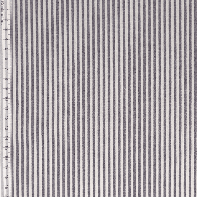 Hovedbilde Ministripe Mørk Blå - Fast Bomull