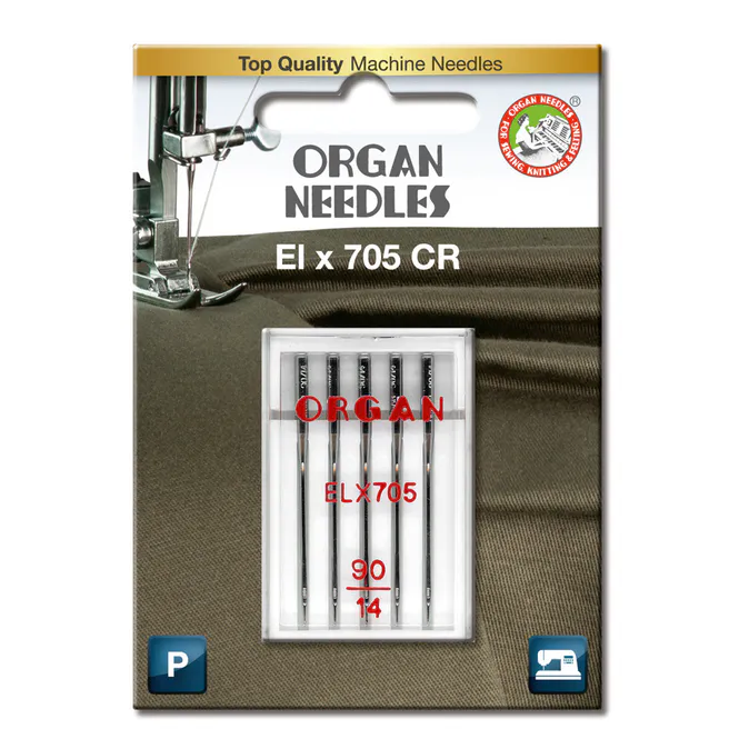 Hovedbilde Organ Cover/Overlocknåler ELx705 Krom 90 5pk