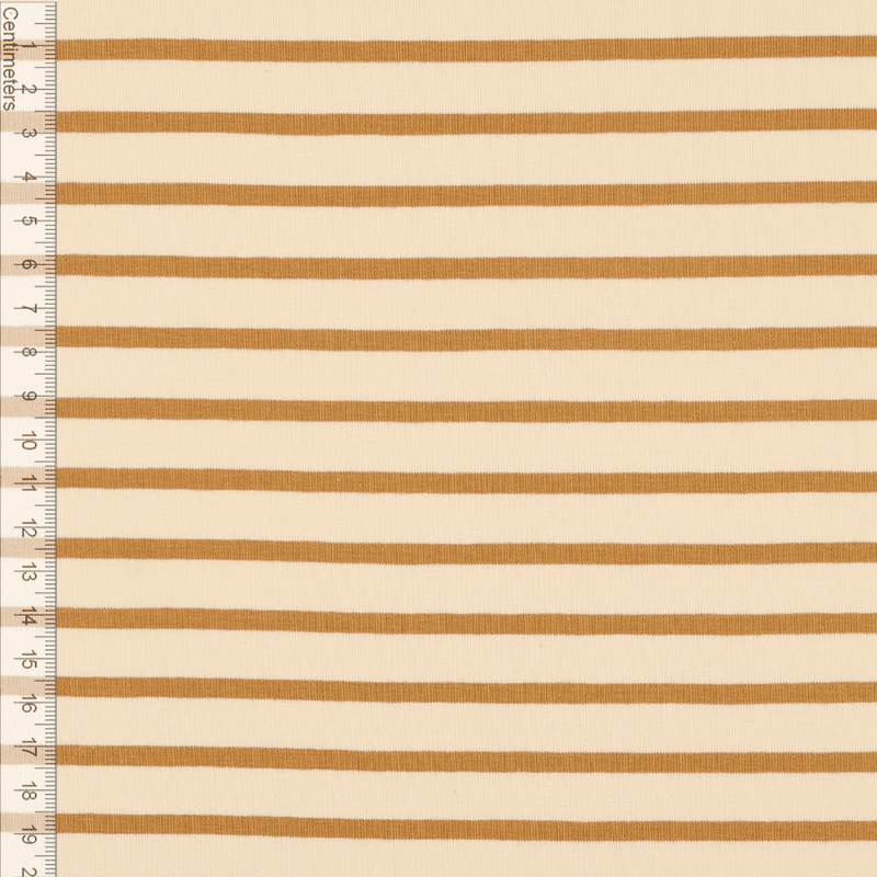 Stripes Cream/Cognac - Jersey