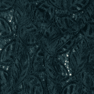 Hovedbilde Dark Green Chenille Lace - Blondestoff