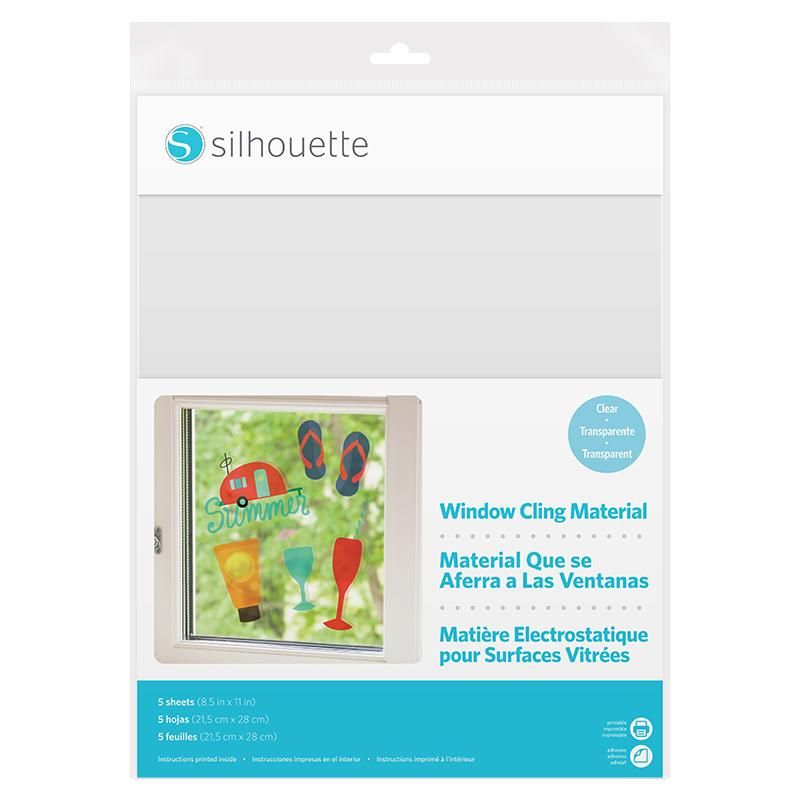 Silhouette Printable Window Cling Material Clear