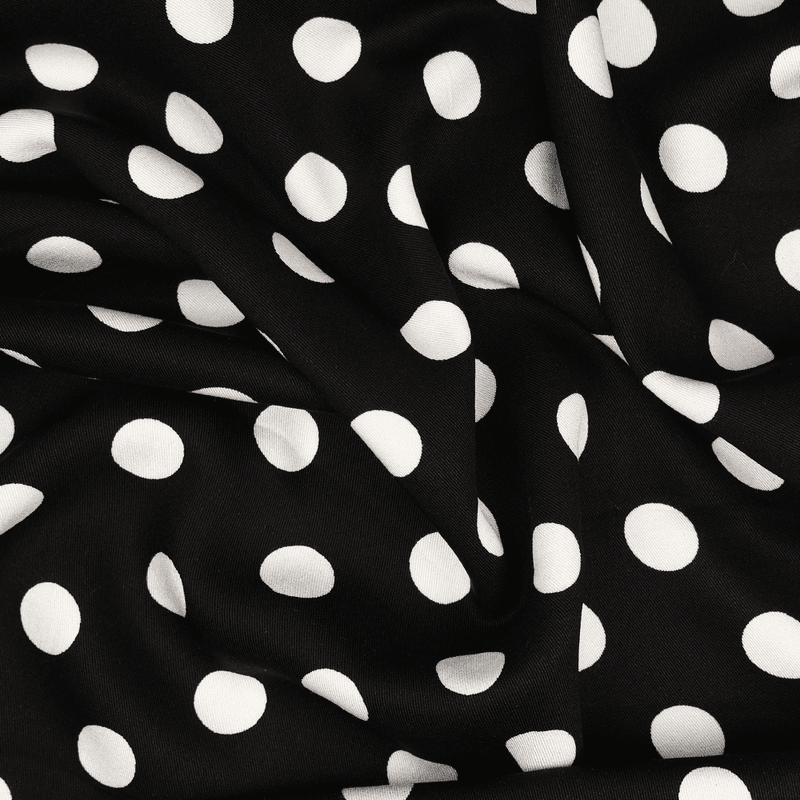 Dots Sort - Viskose  Twill