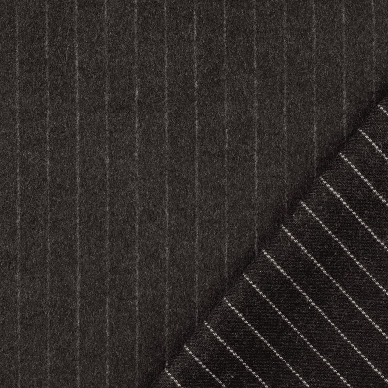 Antrasit Stripe - Jakkestoff m/ull
