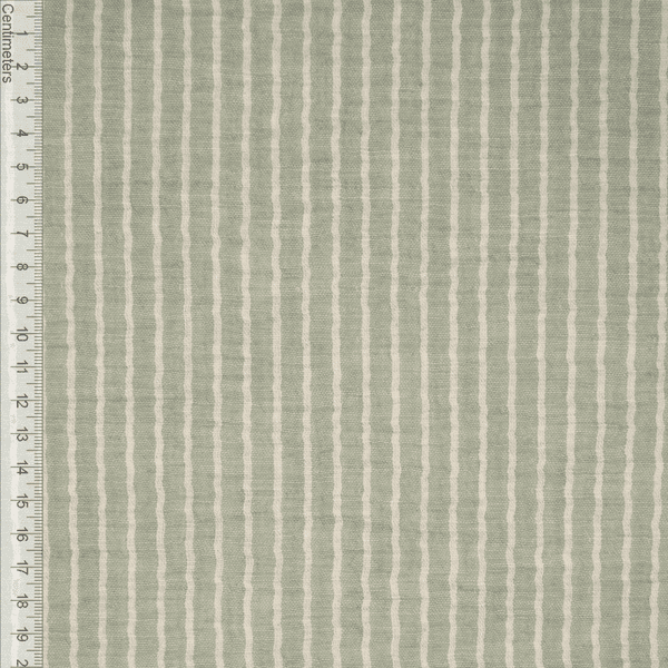 Sage Stripe - Musselin