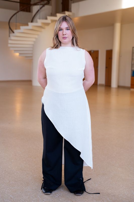 Slash Dress x Cap Sleeves - Puff and Pencil