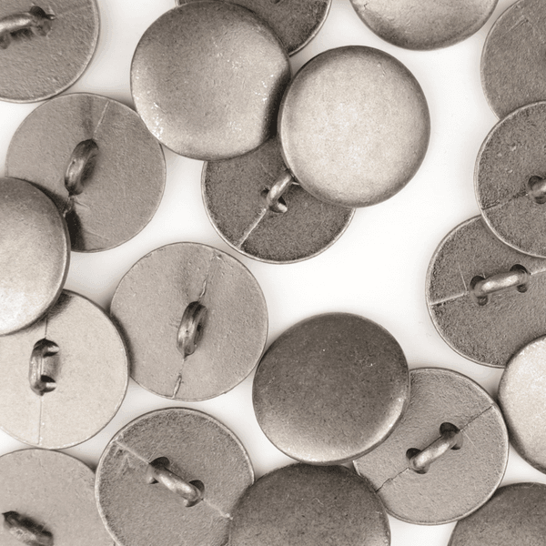 Bowie Antikk Sølv - 19 mm Metall Knapp