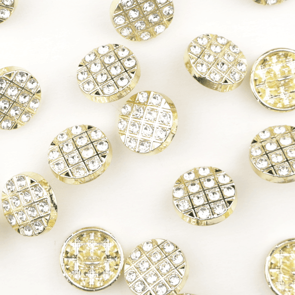 Glam Dot Gull - 11 mm Metall Knapp
