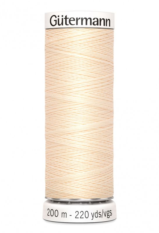 Mørk Krem - 414 Polyester Sytråd 200 m