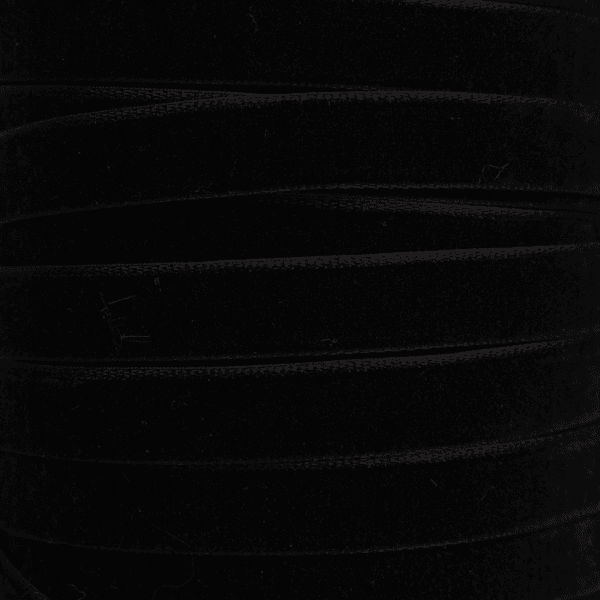 Sort Fløyelsbånd 10 mm - 3 meter