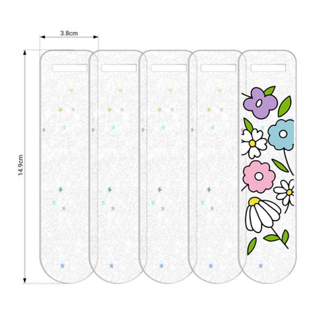 Hovedbilde Plastakryl - Bokmerke m/Glitter 5pk
