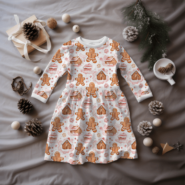 Pink Gingerbread Wonderland - French Terry