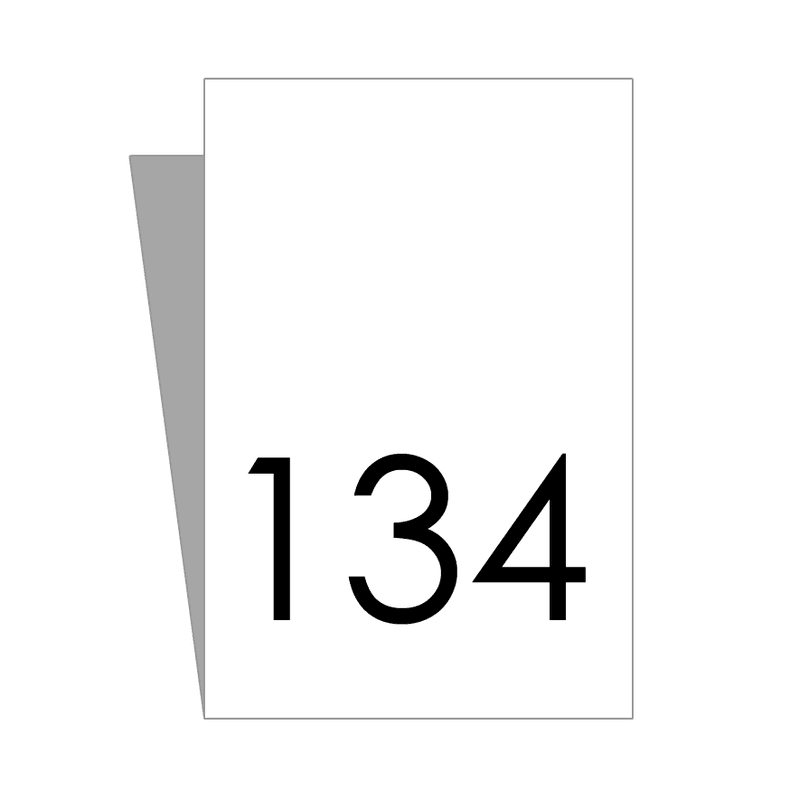 Hvit Størrelseslapp - 20 stk
