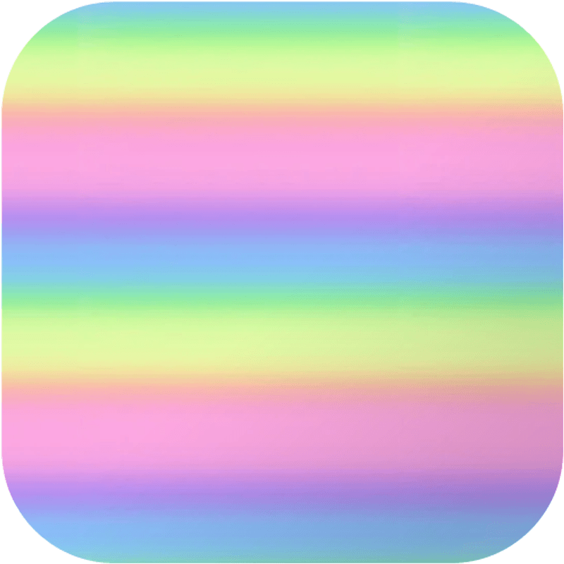 Candy Color Dekorvinyl - Rainbow Stripes 30x30cm