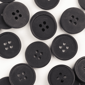 Hovedbilde Matt Sort - 20 mm Resin Knapp