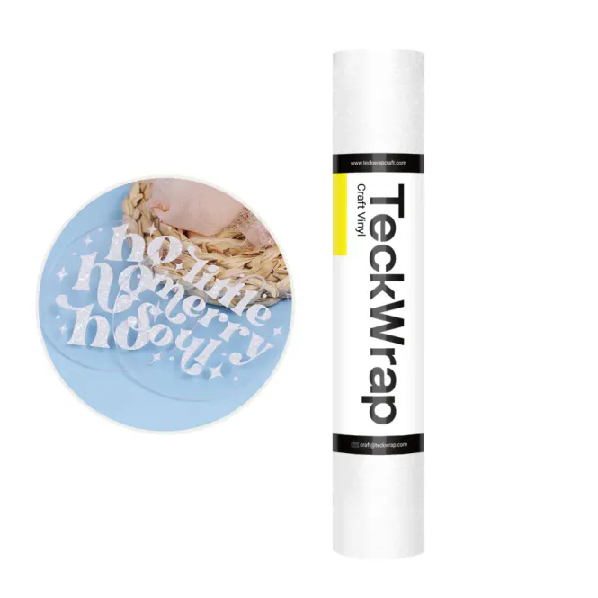 Hovedbilde Glitter Sparkle Dekorvinyl - White 30x30cm