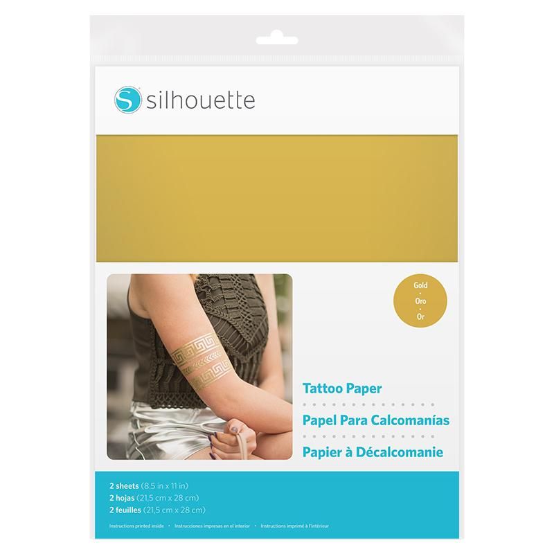 Silhouette Temporary Tattoo Gold