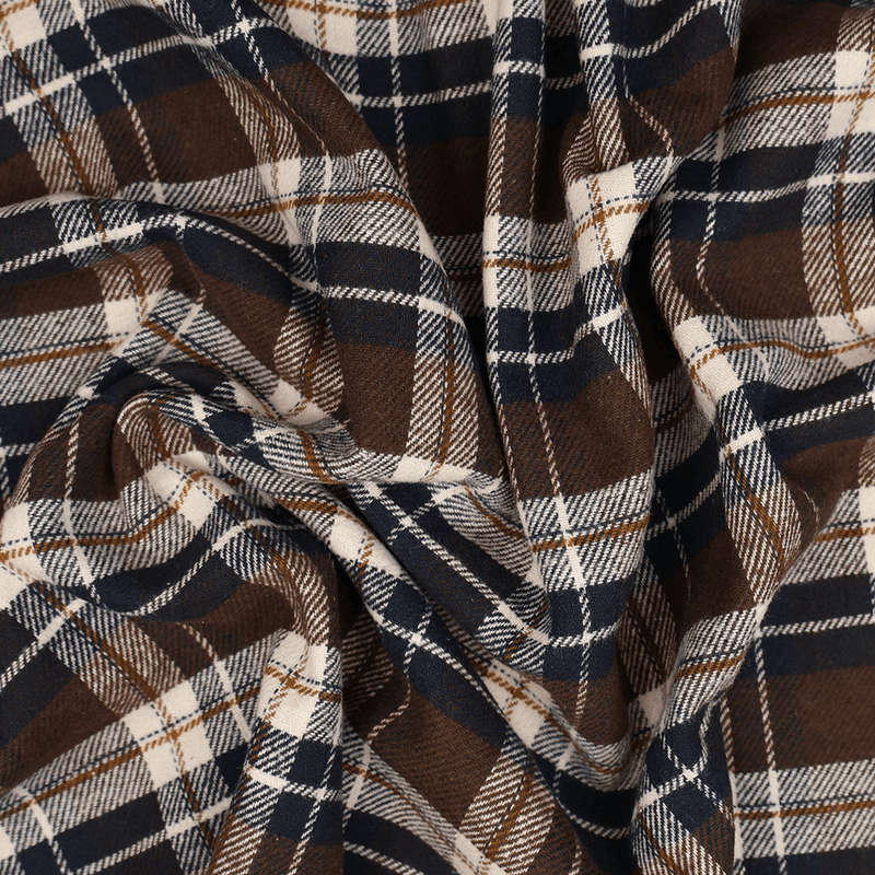 Ruter Brun - Flanell