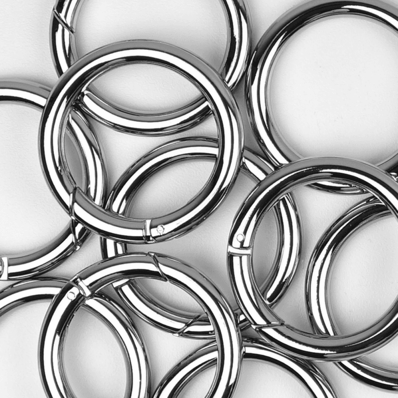 Sølv - Karabinring 40 mm