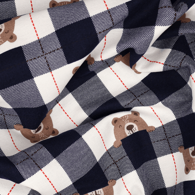Hovedbilde Peek-a-boo-Bear Marine - Flanell