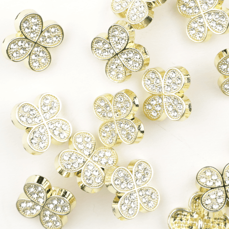 Glam Luck Gull - 11 mm Metall Knapp